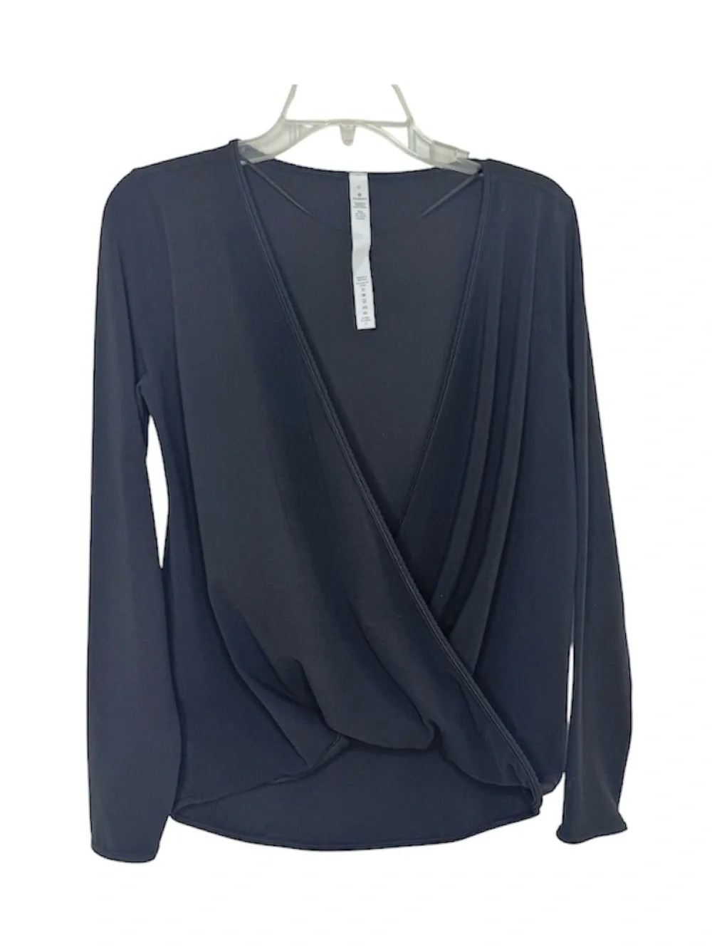 Lululemon Full Freedom Wrap Long Sleeve Yoga Wrap Shirt Top Black Size 6